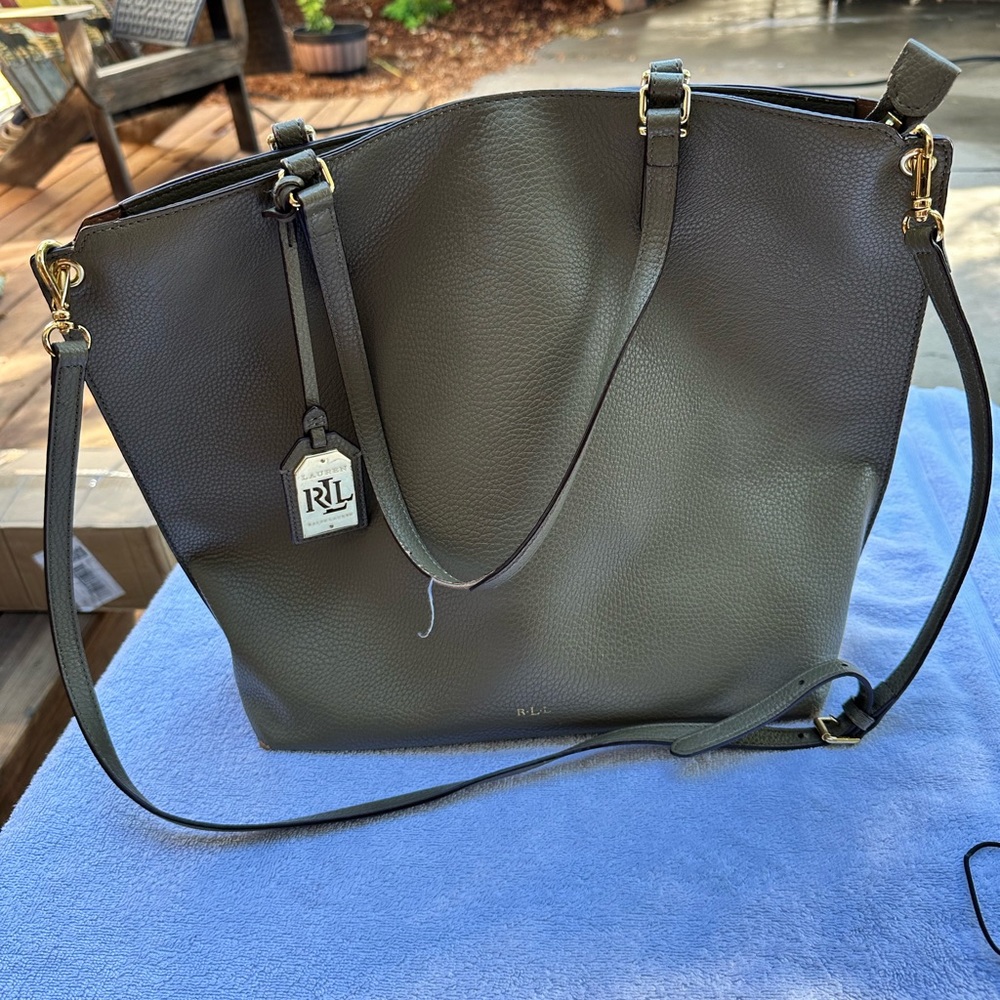 Ralph Lauren Green large shoulder bag